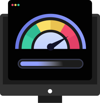 Faster project delivery dark mode illustration